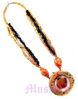 Elephant Hanging Doughnut Necklace - click here for large view